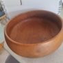 24.00 CM. DIAMETER Wooden bowl / fruit dish / tray || Simple design || Vintage wood || Round bowl Image 3