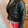 black leather jacket with studs Image 5