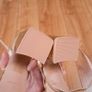 Be Mine Gold Metallic Shimmer Block Heel Sandals Bow Detail 8UK/42EU/26.5cm Image 8