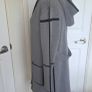 Grey Hooded Longline Cardigan Coatigan Contrast Trim Pockets Size L Image 4