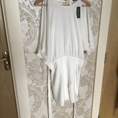 River Island Cream Playsuit Size 14 New