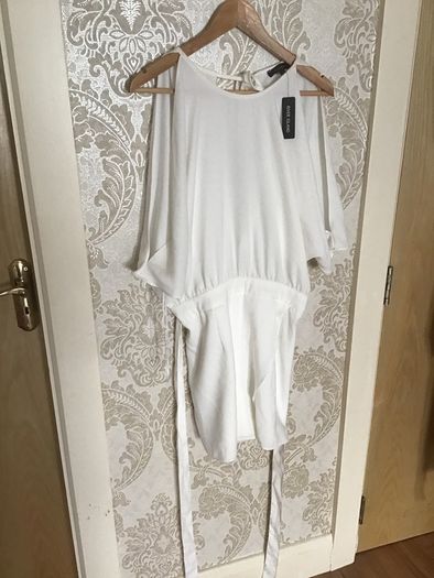River Island Cream Playsuit Size 14 New
