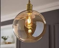 Amber glass light shade