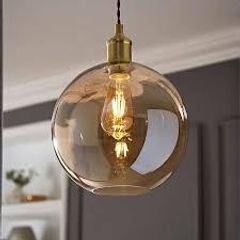 Amber glass light shade