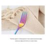 16 Pieces Cutlery Set, Colorful Flatware Set, Titanium-Coated Stainless Steel Cutlery, Easy Clean & Dishwasher Safe Image 4