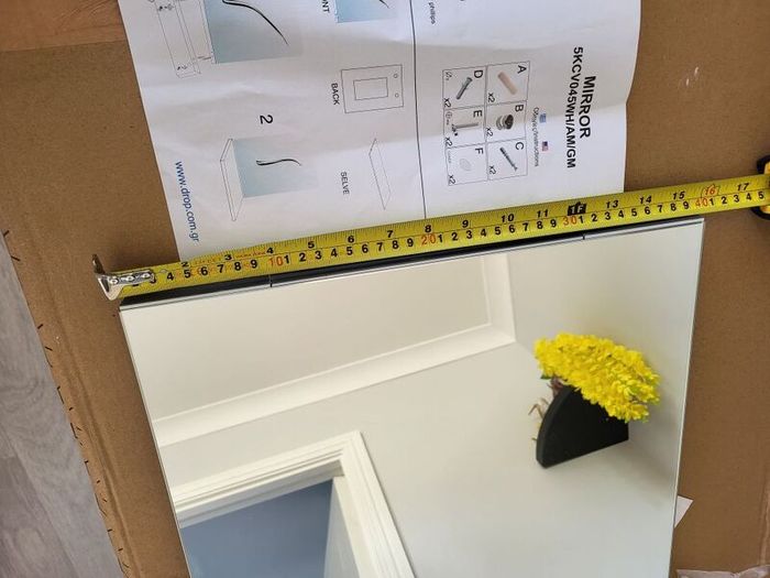 Mirror with shelf