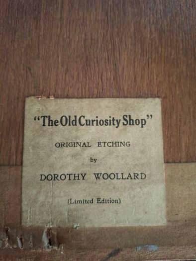 Art - Vintage Black and White Etching  ( Dorothy Woolard )