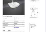 Tonique 520mm Semi Recessed Basin