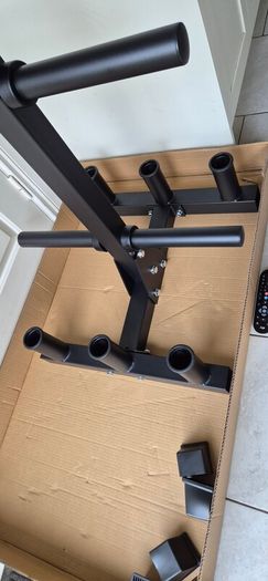 brand new heavy duty olympic bar and plate rack