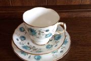 Arklow Blue Roses China Trio  Cup Saucer and side plate
