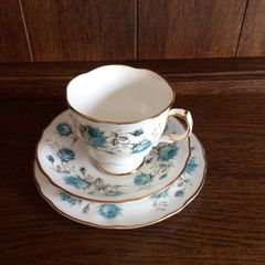 Arklow Blue Roses China Trio  Cup Saucer and side plate