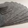 ONLY GREY Placemats and coaster Simple Shape Rectangle Felt Table Mats Set of 12 Image 2