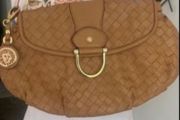 Anne Klein shoulder bag tan weave