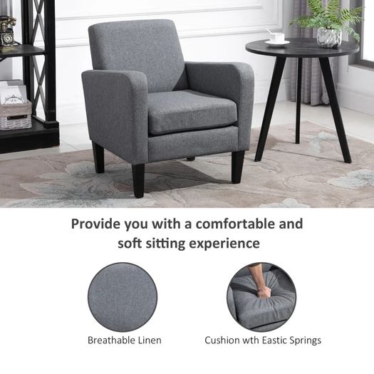 SALE Modern Fabric Accent Chiar Club Armchair Sofa with Padded Seat (FREE SHIPPING)