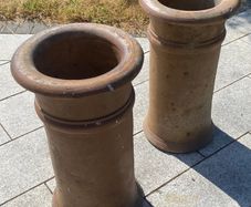 Vintage tall Victorian chimney pots - stunning pair