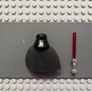 lego Star Wars sw0004 Darth Vader minifigure- Light Gray Head, Dark Gray Torso Armor with Silver Chest Panel Image 2