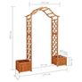 Solid Fir Wood Garden Pergola with Planter, Outdoor Wooden Climbing Plant Support for Patio, Garden & Backyard Image 3