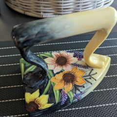 Hand painted Ceramic Iron by Old Tipton Wave