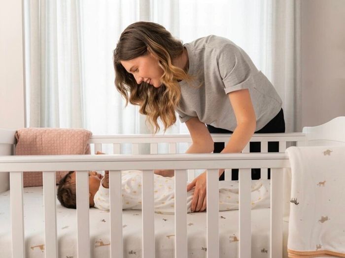 Nested Sorrento Cot Bed Grey & Mini Uni Mattress