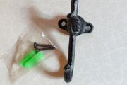 Black Cast Iron Hand Wall Hook (new).