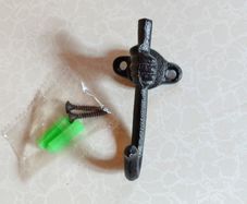 Black Cast Iron Hand Wall Hook (new).