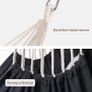 NEW SALE | Hammock Chair Hanging Swing 2 Seat Cushions Included,Strong Webbing Straps and Hooks for Easy Hanging Soft Cotton Weave Hanging Chair Side Pocket Large Tassel Chair Set Comfort Indoor Outdoor Image 5