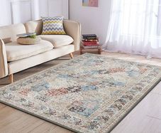 MULTIPLE SIZES/COLOURS AVAILABLE Homeware Rugs for Bedroom Living Room - Traditional Area Rugs 60x110 cm Coastal Cashmere Style Soft Short Pile Vintage Rug - Carpet for Dining Room Easy To Clean