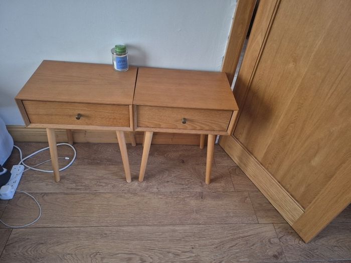 bedside tables x2