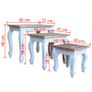 Nesting Table Set 3 Pieces Solid Reclaimed Wood Image 9