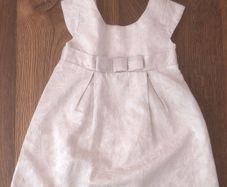 Kids Short Sleeve Ivory Dress