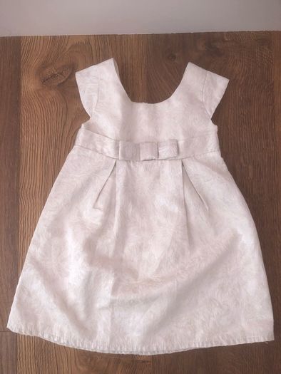 Kids Short Sleeve Ivory Dress