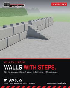 Concrete stair blocks for Kelly double blocks
