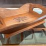Vintage Mid Century Decorative Wooden Tray Bread Basket Serviette Holder Image 4
