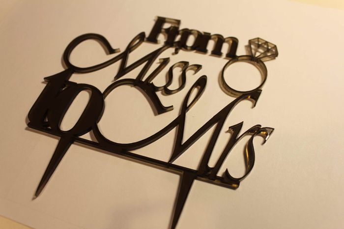 From Miss to Mrs Cake Topper Laser Cut