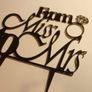 From Miss to Mrs Cake Topper Laser Cut Image 5