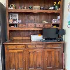 Large Vintage Solid Timber Dresser Cabinet