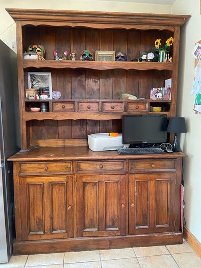 Large Vintage Solid Timber Dresser Cabinet