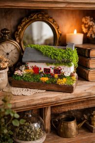handcrafted tiny wooden cottage!