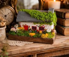 handcrafted tiny wooden cottage!