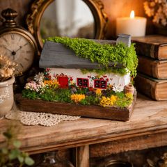 handcrafted tiny wooden cottage!