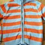 Age 4-5 Orange and Grey Cardigan Image 2