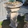 Garden Sandstone Bench and Urn with Plinth Image 2