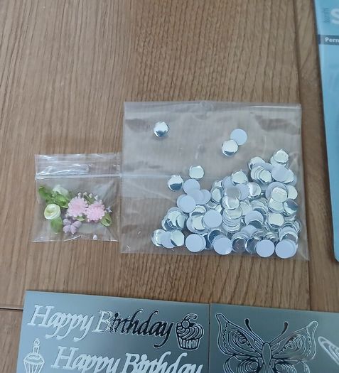 Card making stickers and embellishments