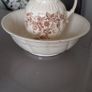 Large Edwardian Wash Bowl and Water Jug Image 2