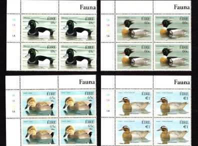2004 Ireland Celebrating 50 Years of Children's Art (1955-2004) Commemorative Stamps Plate Blocks 1A1A1A1A Mint Never Hinged (MNH)