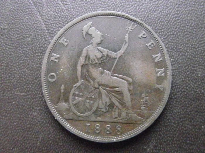 1888 Great Britain Victoria. One Penny