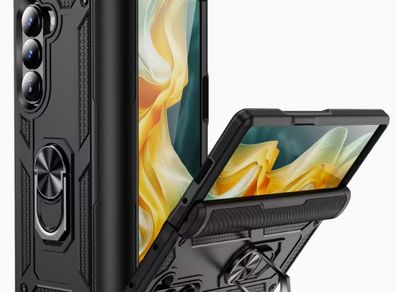 High Quality PC Shockproof Phone Case Compatible with Samsung Galaxy Z Fold 7, with 360 Rotating Ring Kickstand, Full Cover Protection Phone Bags Compatible with Samsung Galaxy Z Fold 7