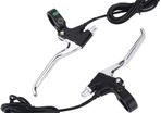 E-Bike Brake Lever, Universal Electric Bicycle Brake Lever Handle Replacement Parts for E-Bike Mountain Bike MTB Bicycle(Black + Silver)