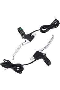 E-Bike Brake Lever, Universal Electric Bicycle Brake Lever Handle Replacement Parts for E-Bike Mountain Bike MTB Bicycle(Black + Silver)