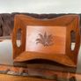 Vintage Mid Century Decorative Wooden Tray Bread Basket Serviette Holder Image 7
